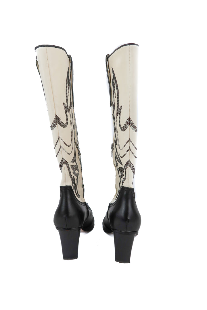 Dolce Vita black and white cowboy boots (7)