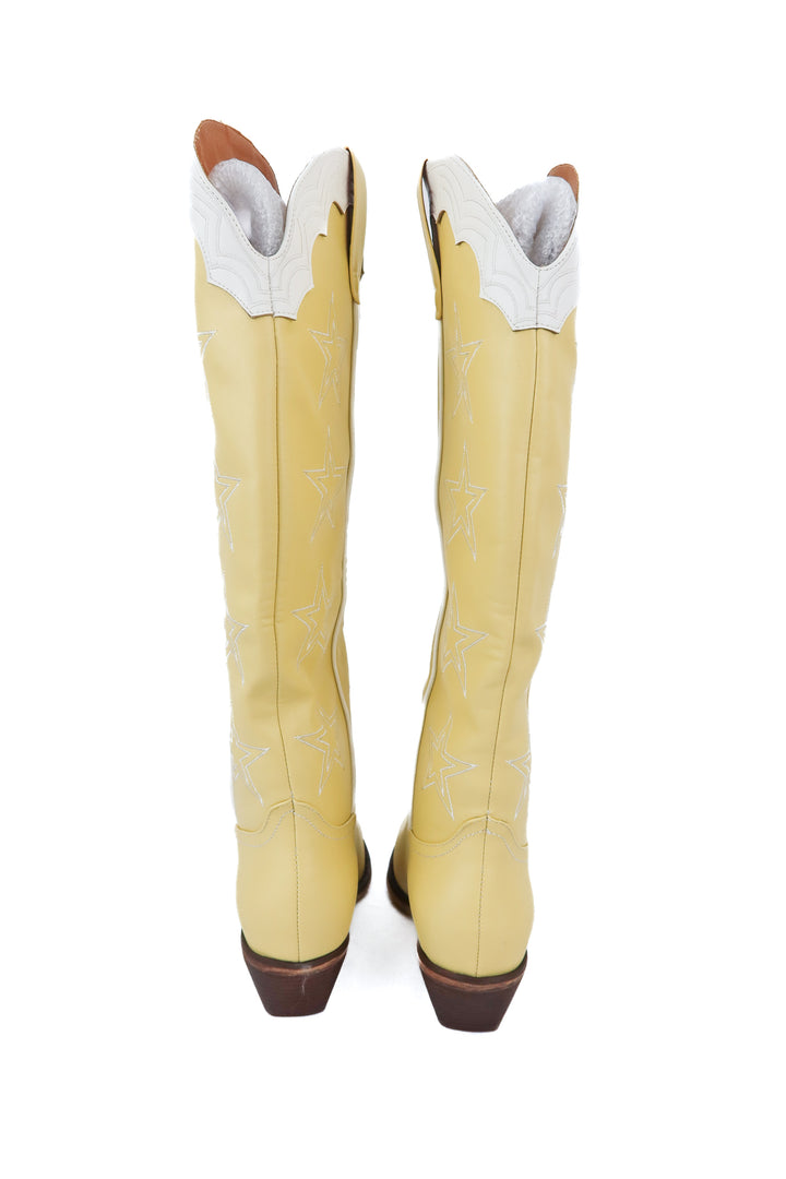 Marfa yellow star cowboy boots NWT (6.5)