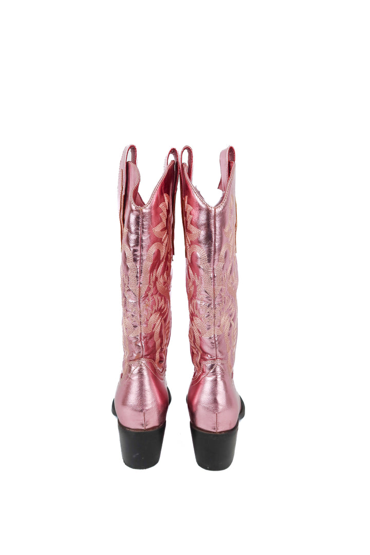 Billini pink metallic cowboy boots (7)