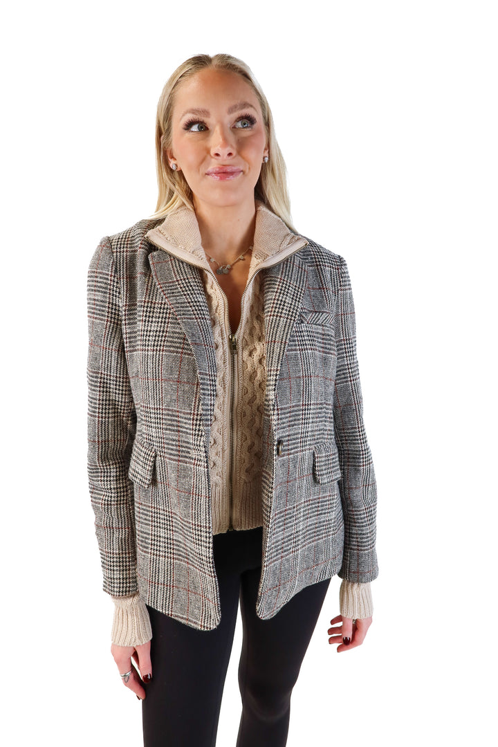 Fate plaid blazer with knit lining NWT (s; retails for $65)