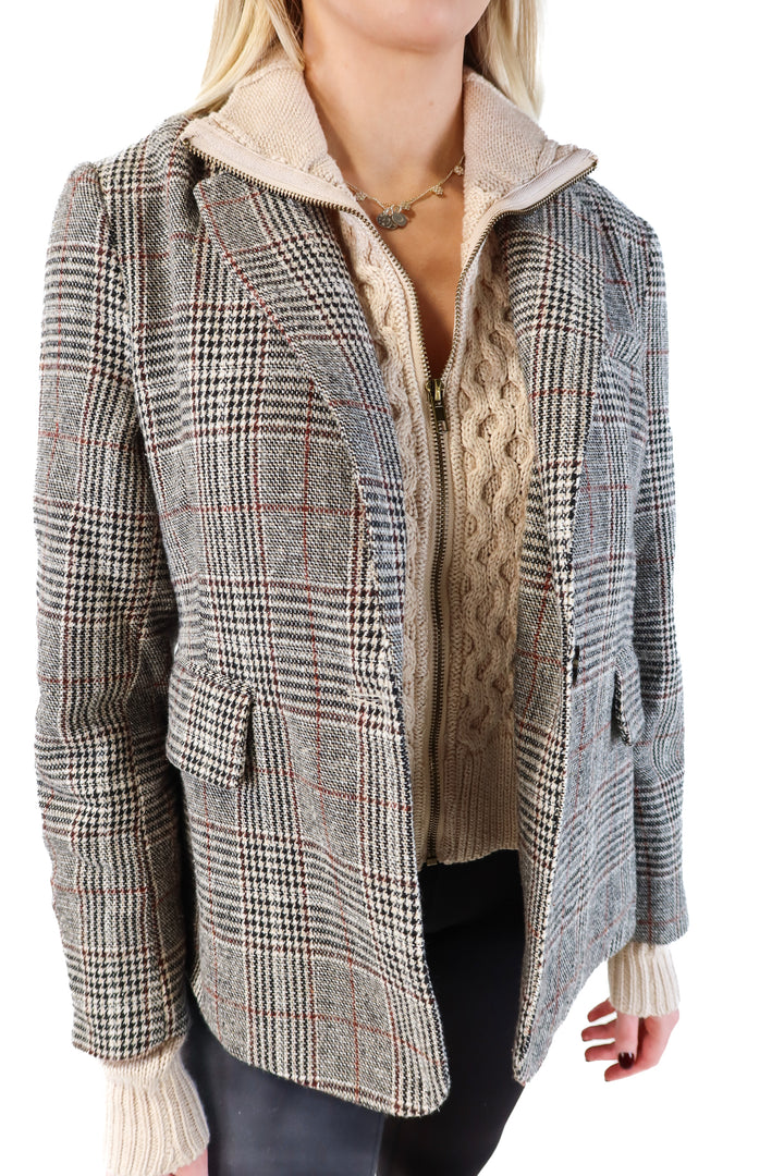 Fate plaid blazer with knit lining NWT (s; retails for $65)
