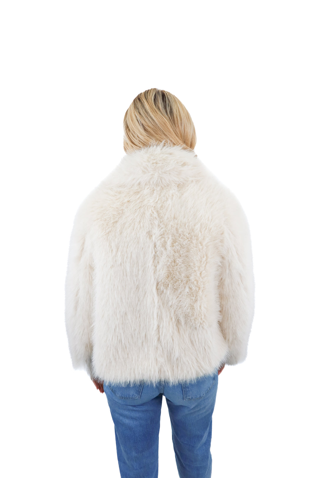 a new day cream faux fur jacket (XS)