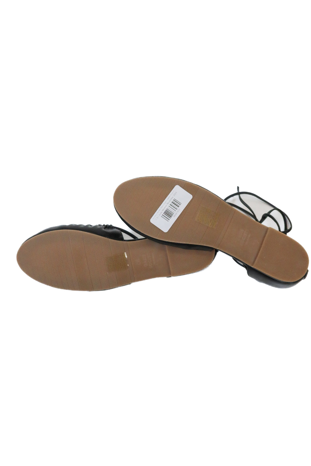 Oasis Society Black Vegan Leather Ankle Tie Flats NWOT (7.5; retail $70)