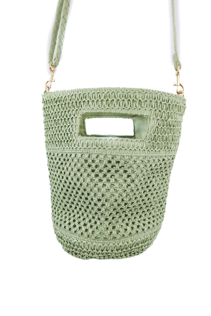 Universal Threads green rattan purse