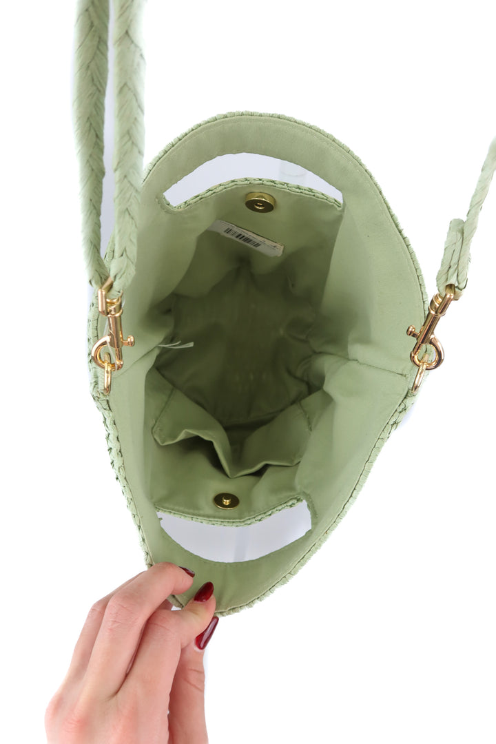 Universal Threads green rattan purse