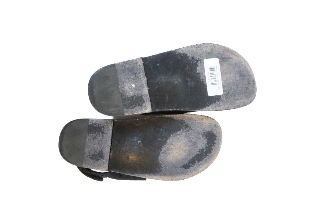 Chanel Dad Sandals, Black with Diamante CC (37; retail $2,190)*