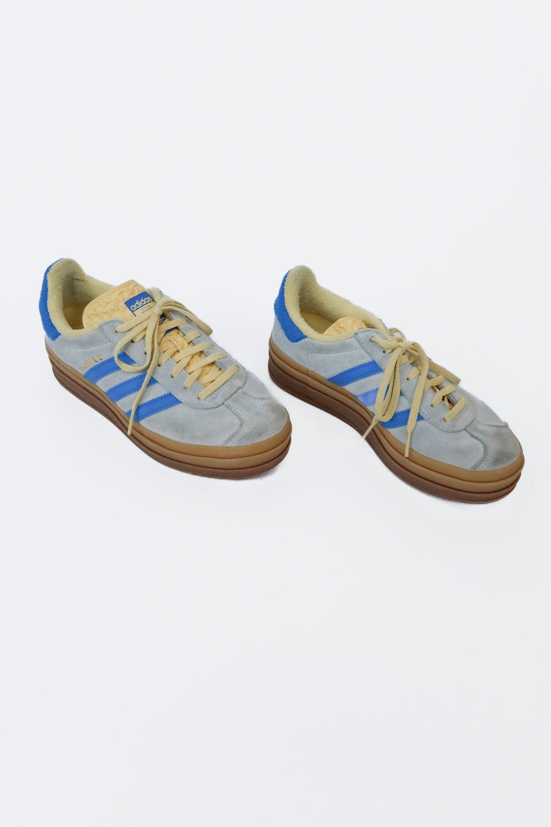 Adidas Blue Stripe Suede Gazelle Sneakers (6.5; retail $100)