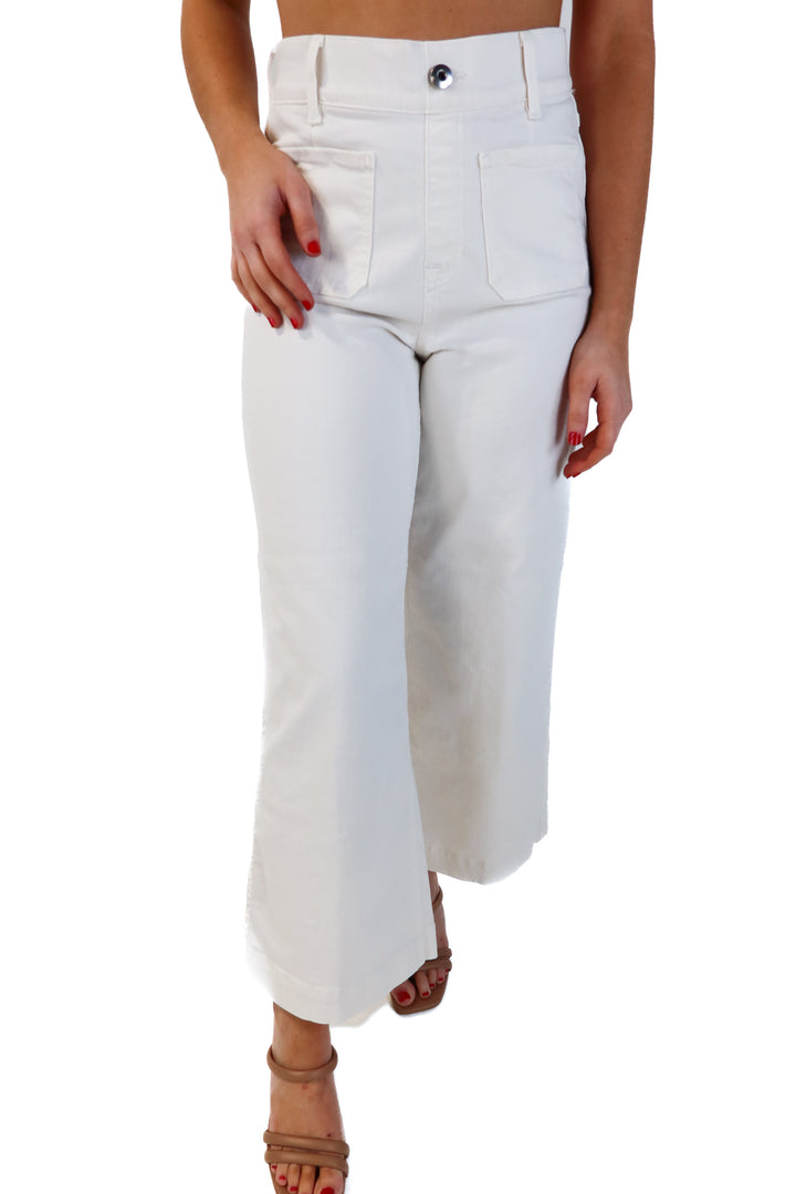 Spanx white wide leg pants (s; retails for $128)