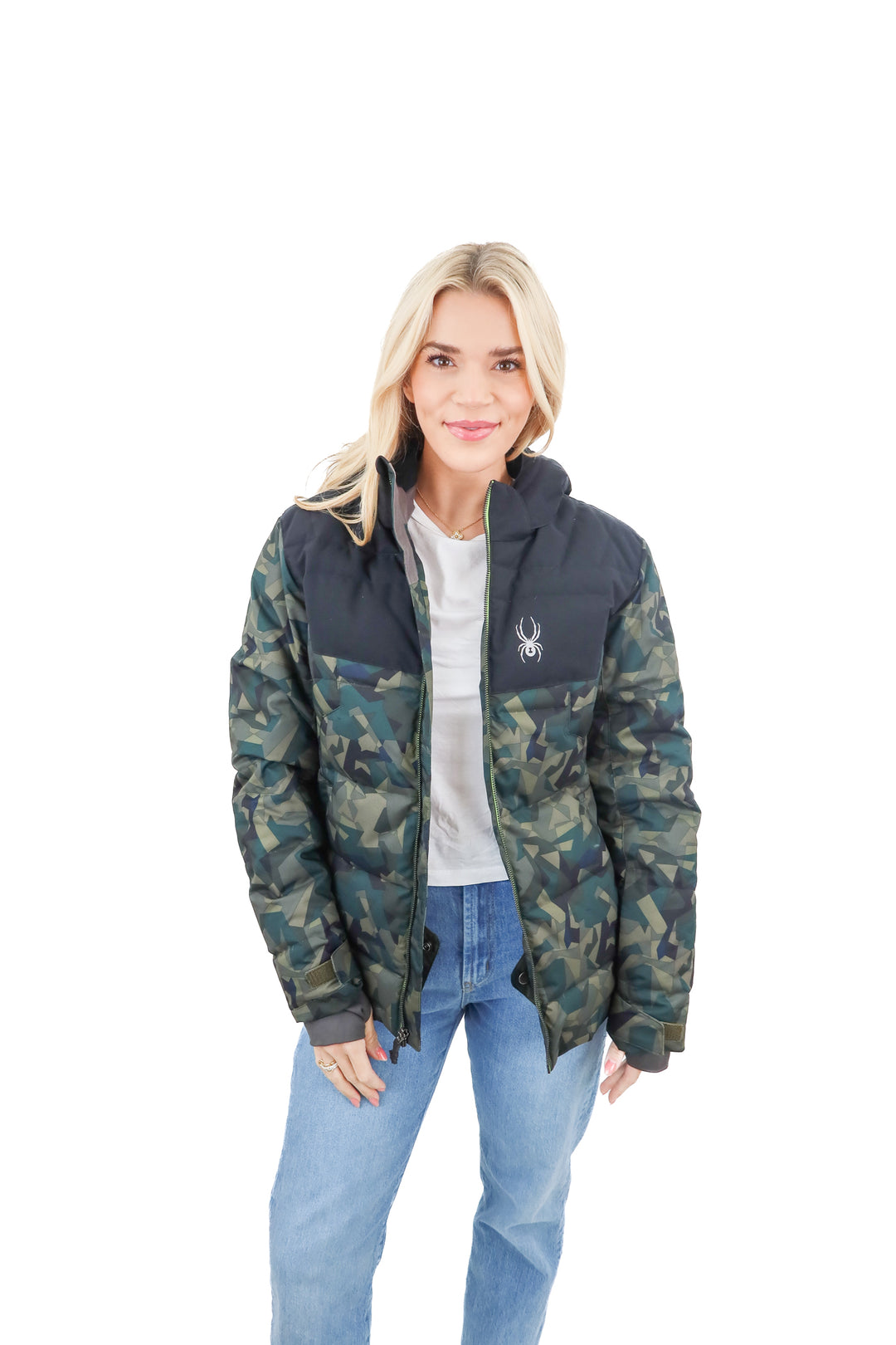Spyder geometric print camo color winter jacket (18)