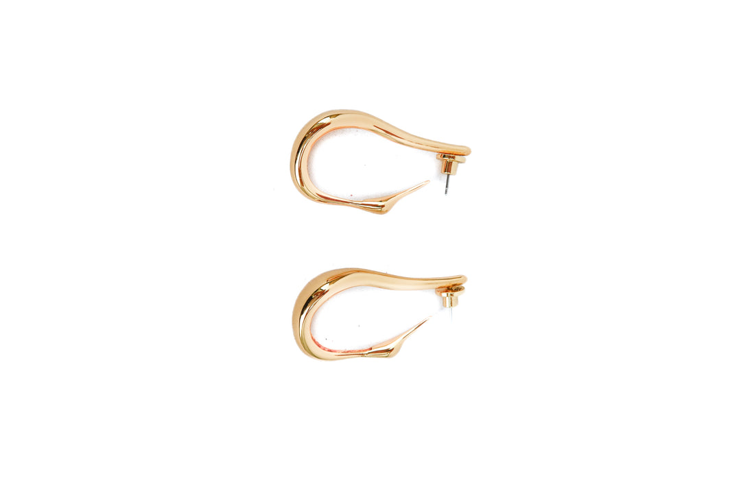 Jenny Bird gold abstract hoop earrings NWOT (retail $138)