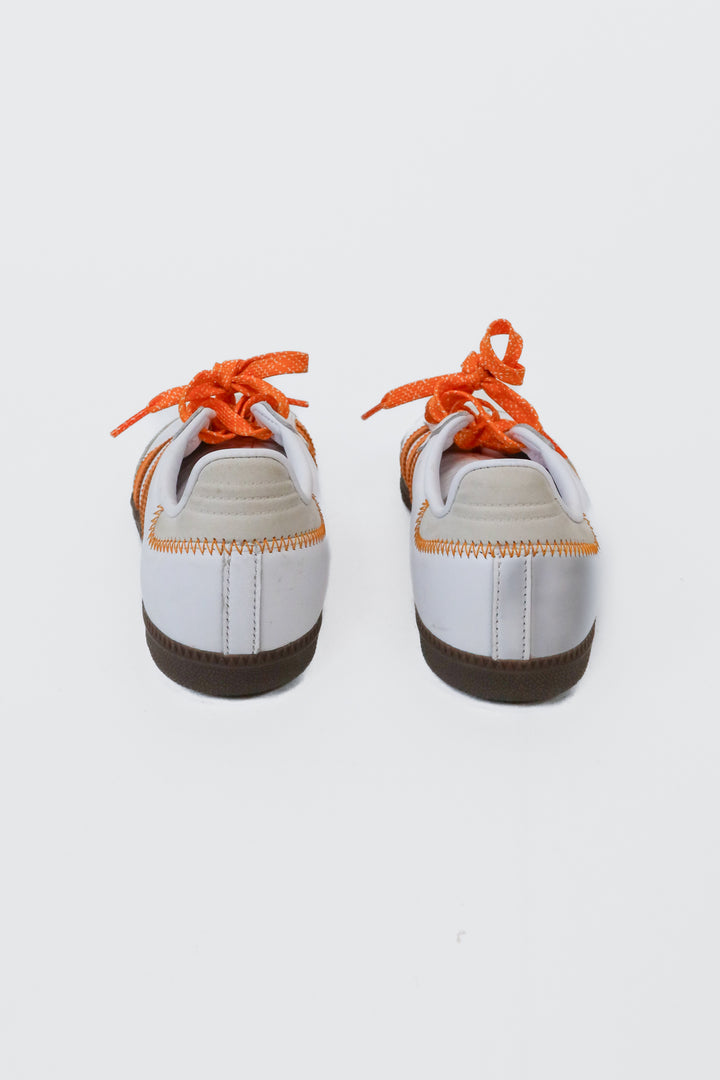Adidas Orange/White Samba Sneakers NWOT (6; retail $100)