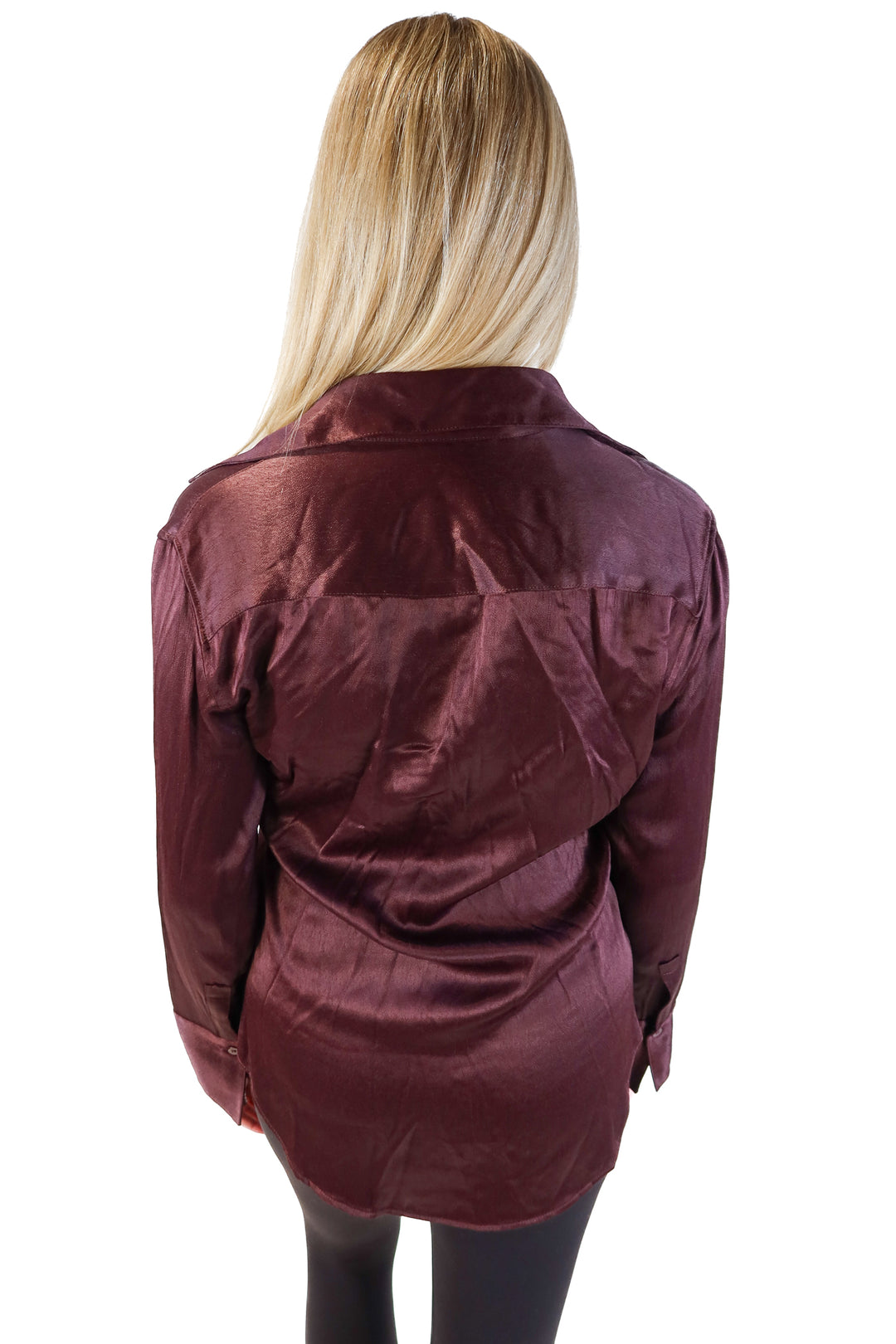 Zara Brown Silky Blouse NWT (M; retail $49.90)
