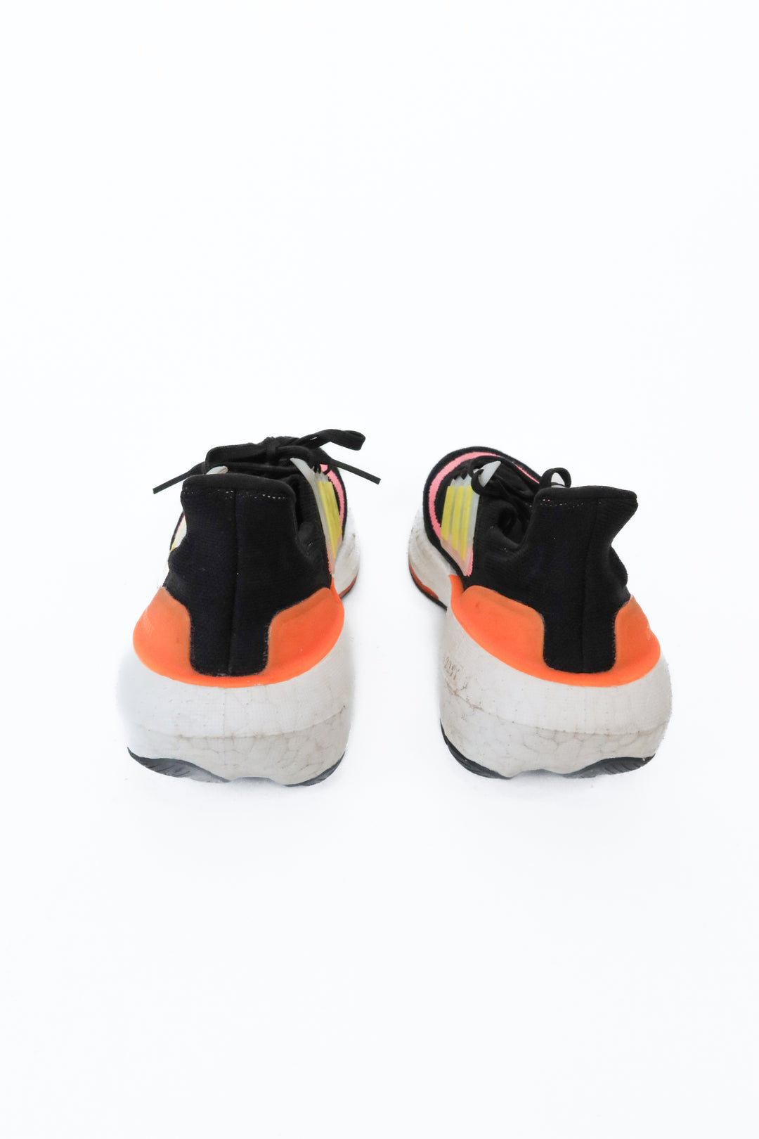 Adidas Black/Neon Light Boost Sneakers (7; retail $99)