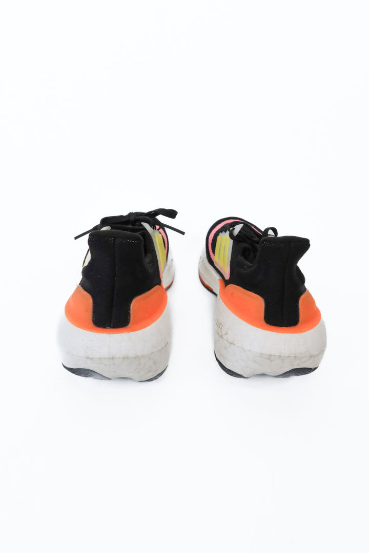 Adidas Black/Neon Light Boost Sneakers (7; retail $99)