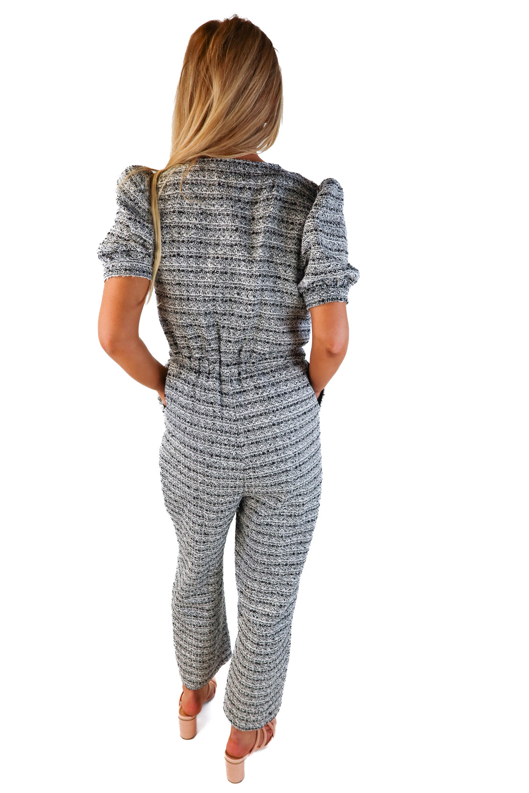 Vici black/white tweed jumpsuit NWOT (s; retails for $170)