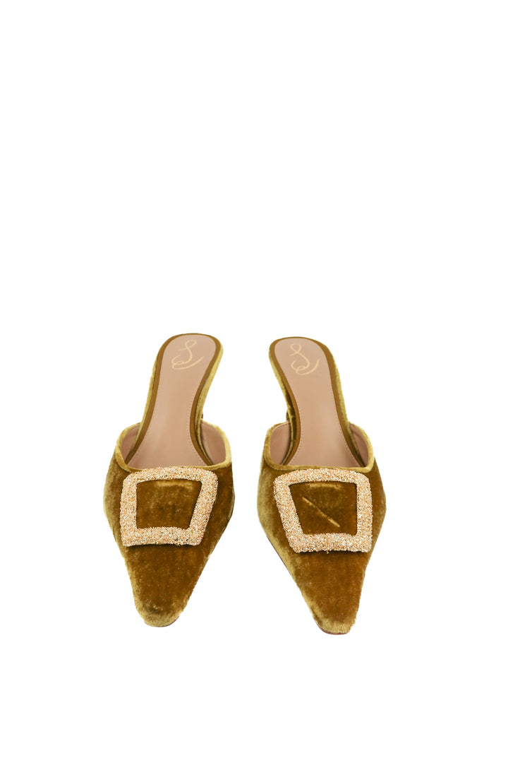 Sam Edelman green velvet pumps (9.5)
