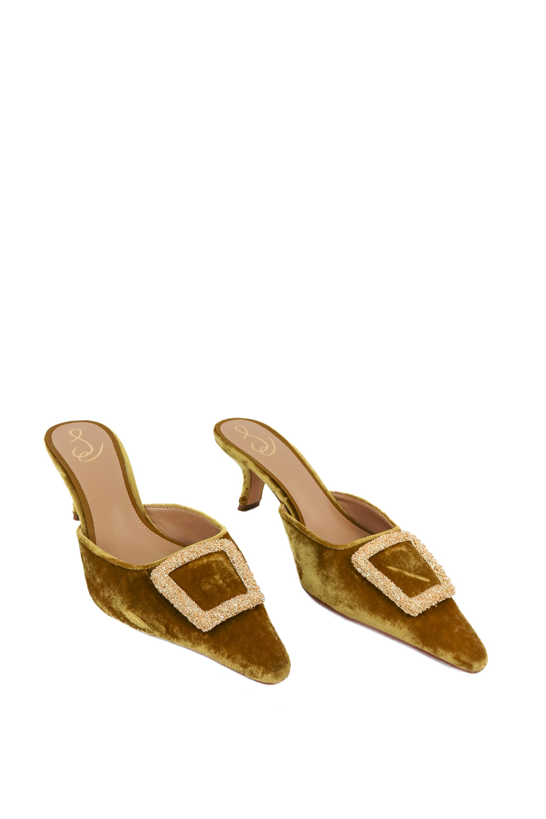 Sam Edelman green velvet pumps (9.5)