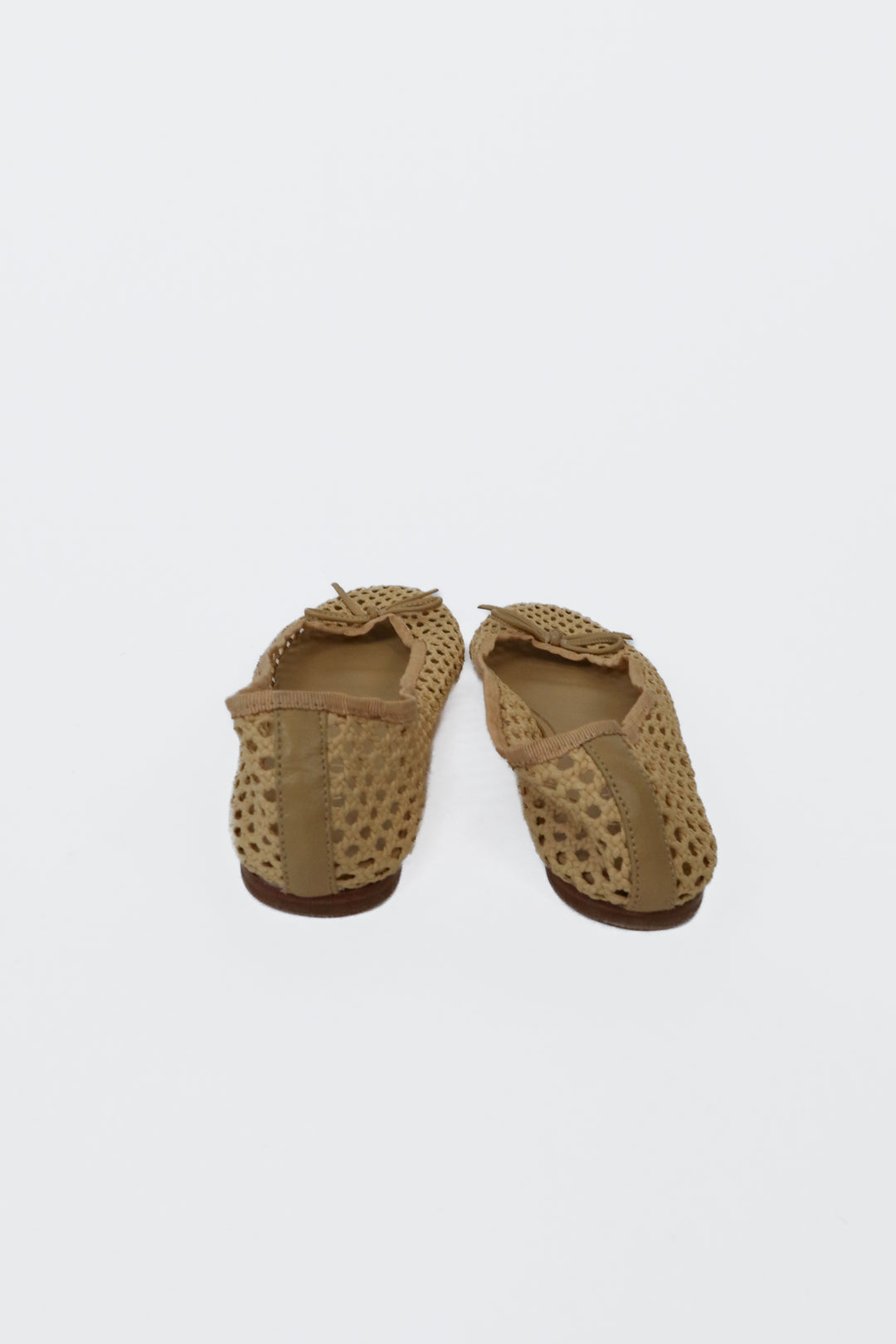 Raye Natural Woven Leather Flats (7; $158)