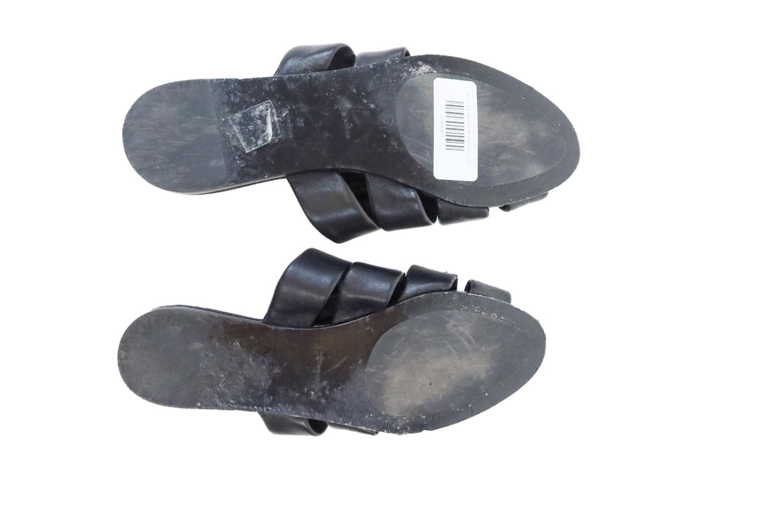 Jenni Kayne Black Woven Leather Flats (38; retail $394)
