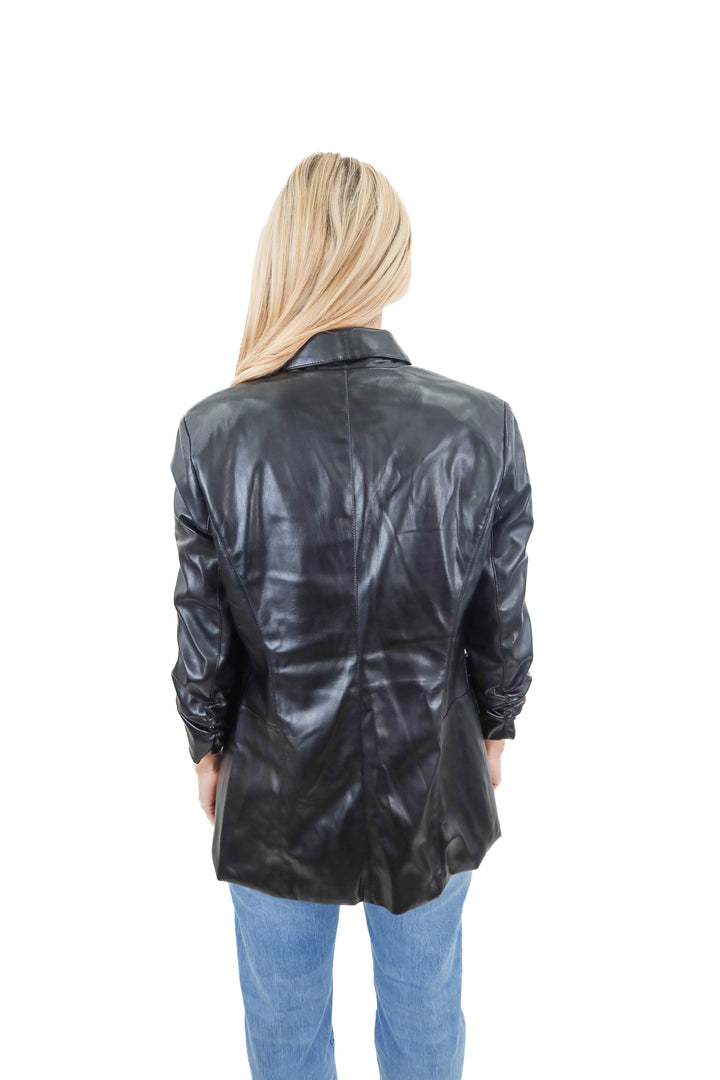 Living With Landyn + Tart Collections black vegan leather blazer (S)
