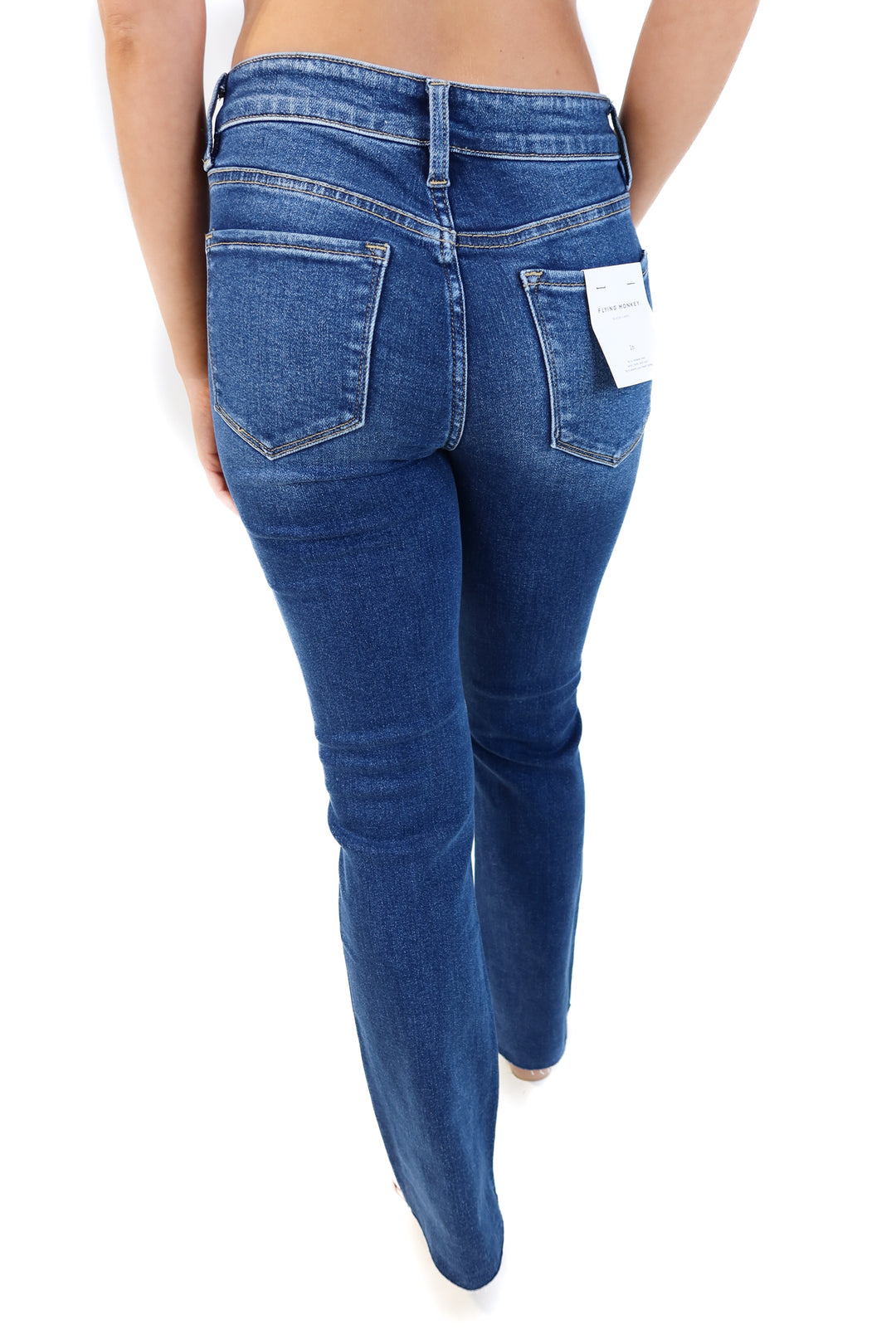 Flying monkey medium wash light flare denim NWT (26; retails for $72.99)