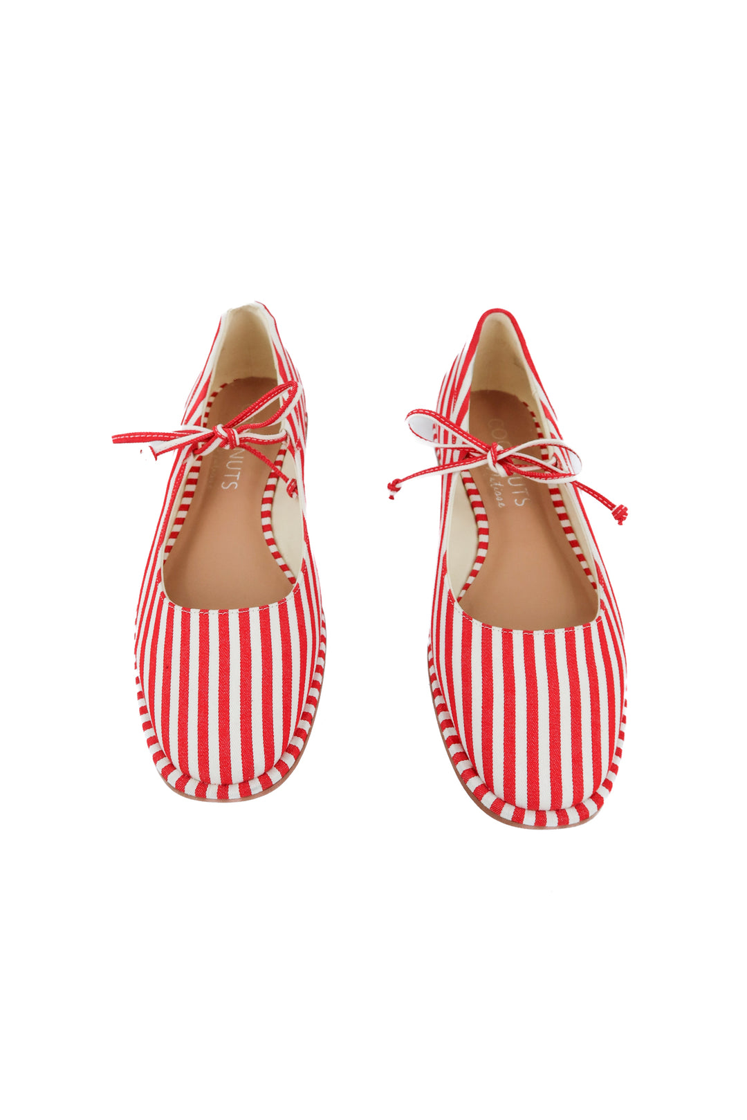 Coconuts red striped flats (10)