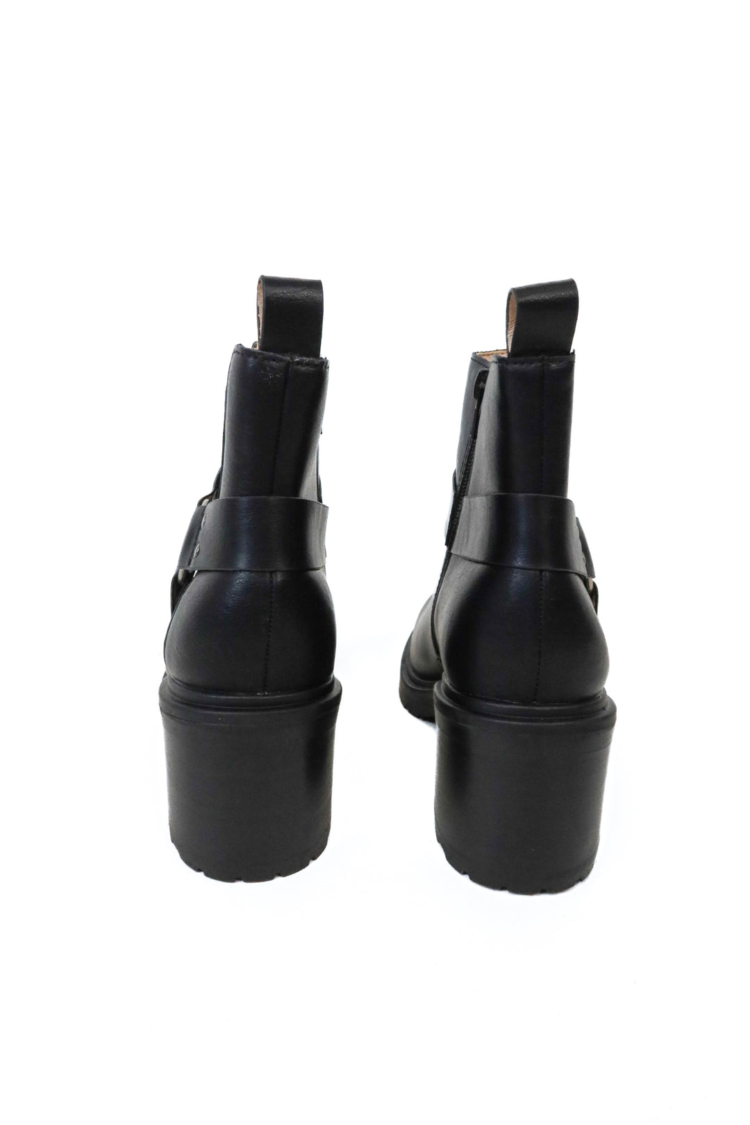 Oasis Society Black Vegan Leather Motorcycle Boots NWOT (7; $110)