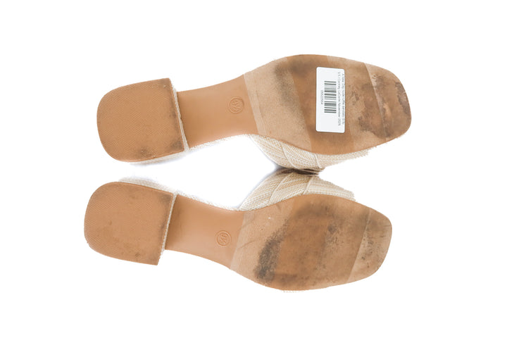 A New Day nude ruffle sandals (9.5)