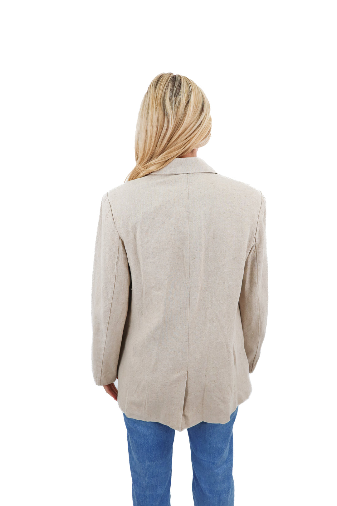 a new day beige linen oversized blazer (XS)