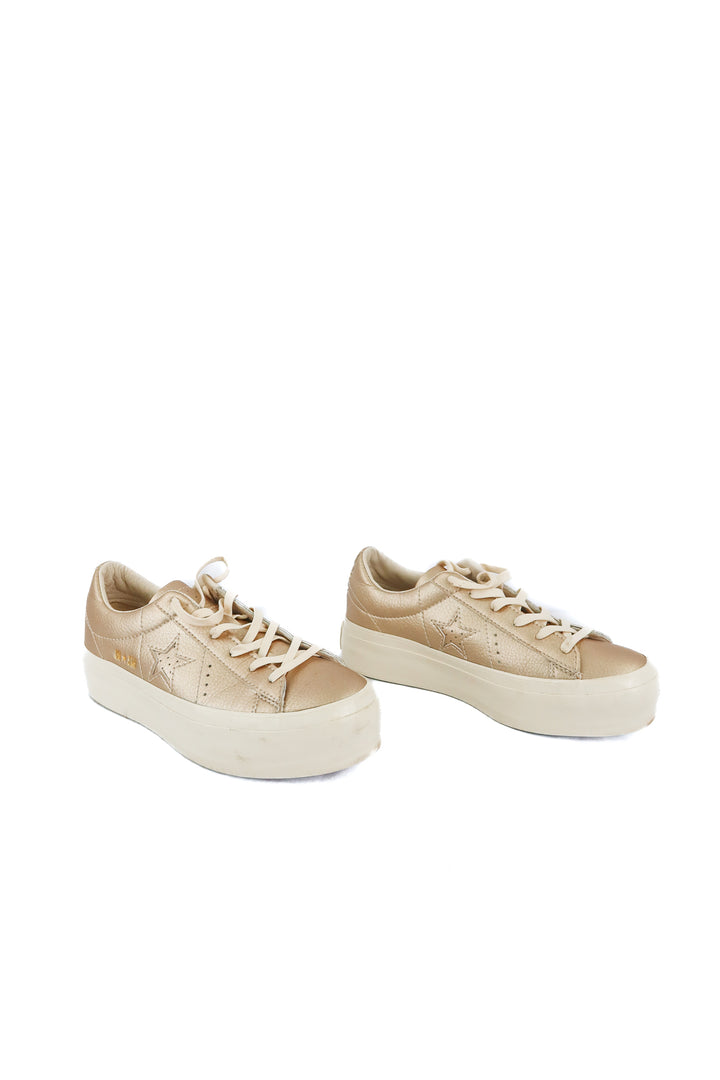 Converse gold platform shoes (6.5)