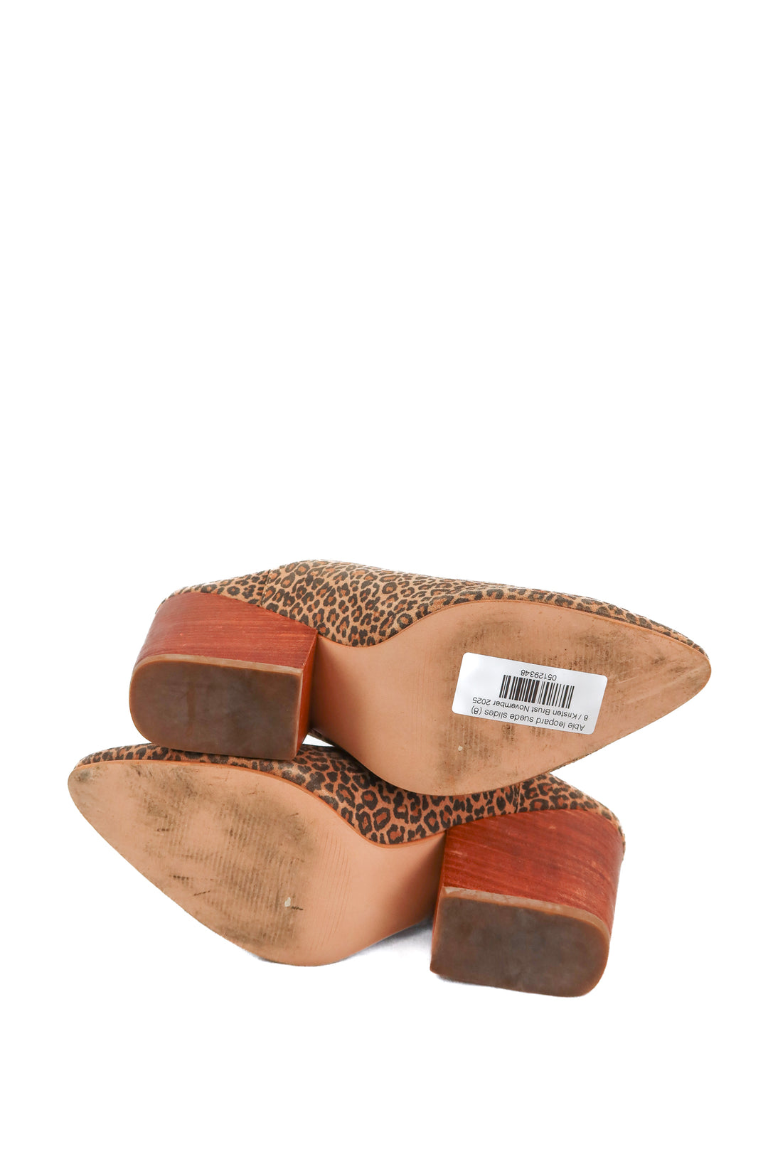 Able leopard suede heeled mules (8)