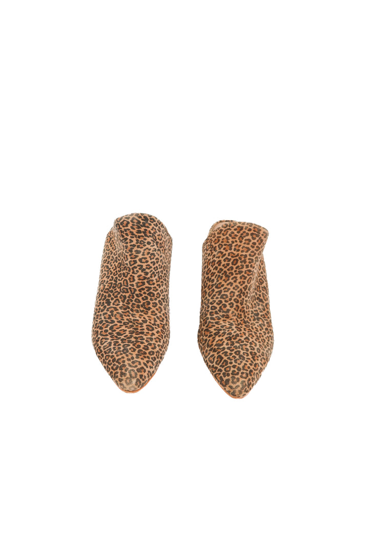 Able leopard suede heeled mules (8)