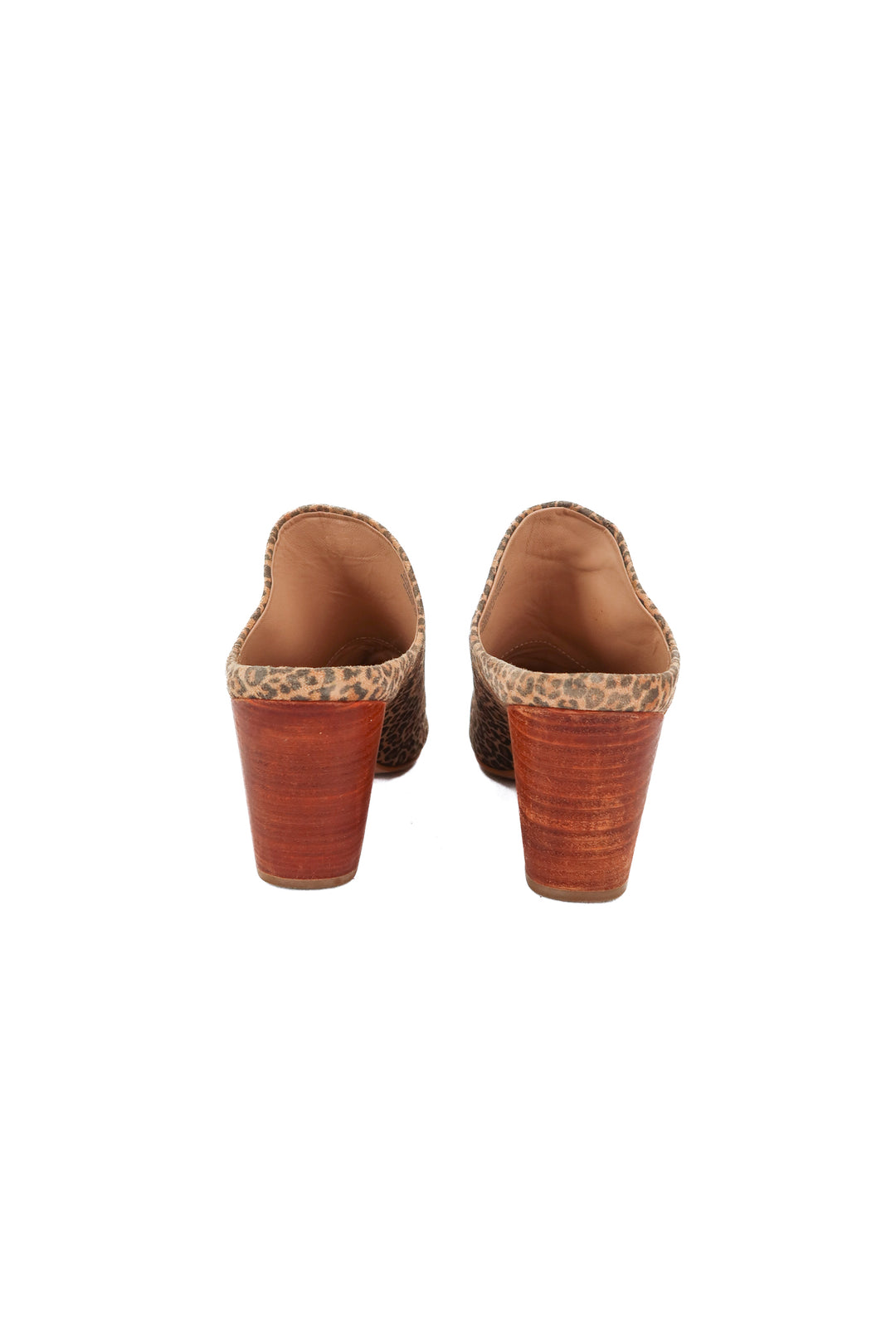 Able leopard suede heeled mules (8)