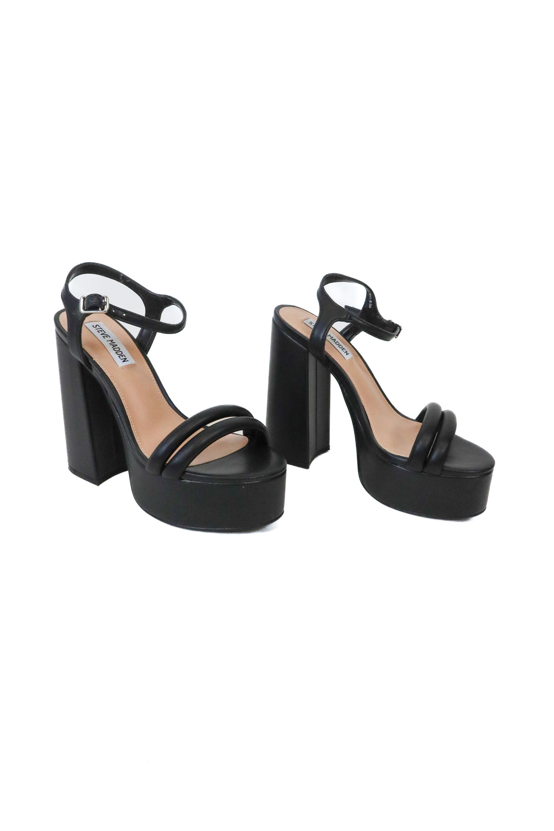 Steve Madden Black Platform Heels (6.5)