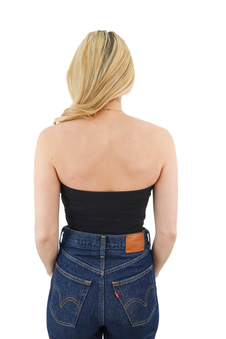 Susana Monaco black strapless top (s)