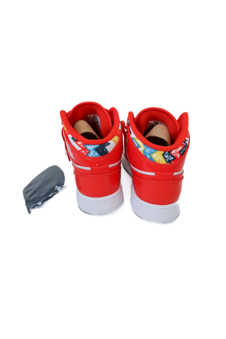 Air Jordan 1 Mid SE(GS) Red and White Sneakers NWOT (7)