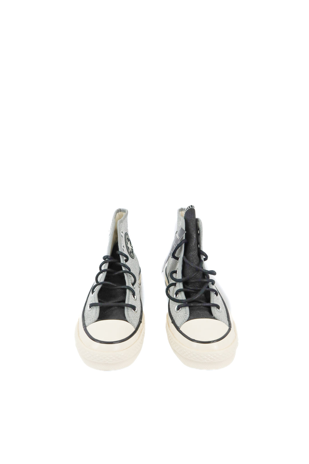 Converse metallic silver hightops NWT (7)