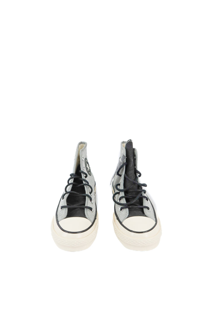 Converse metallic silver hightops NWT (7)