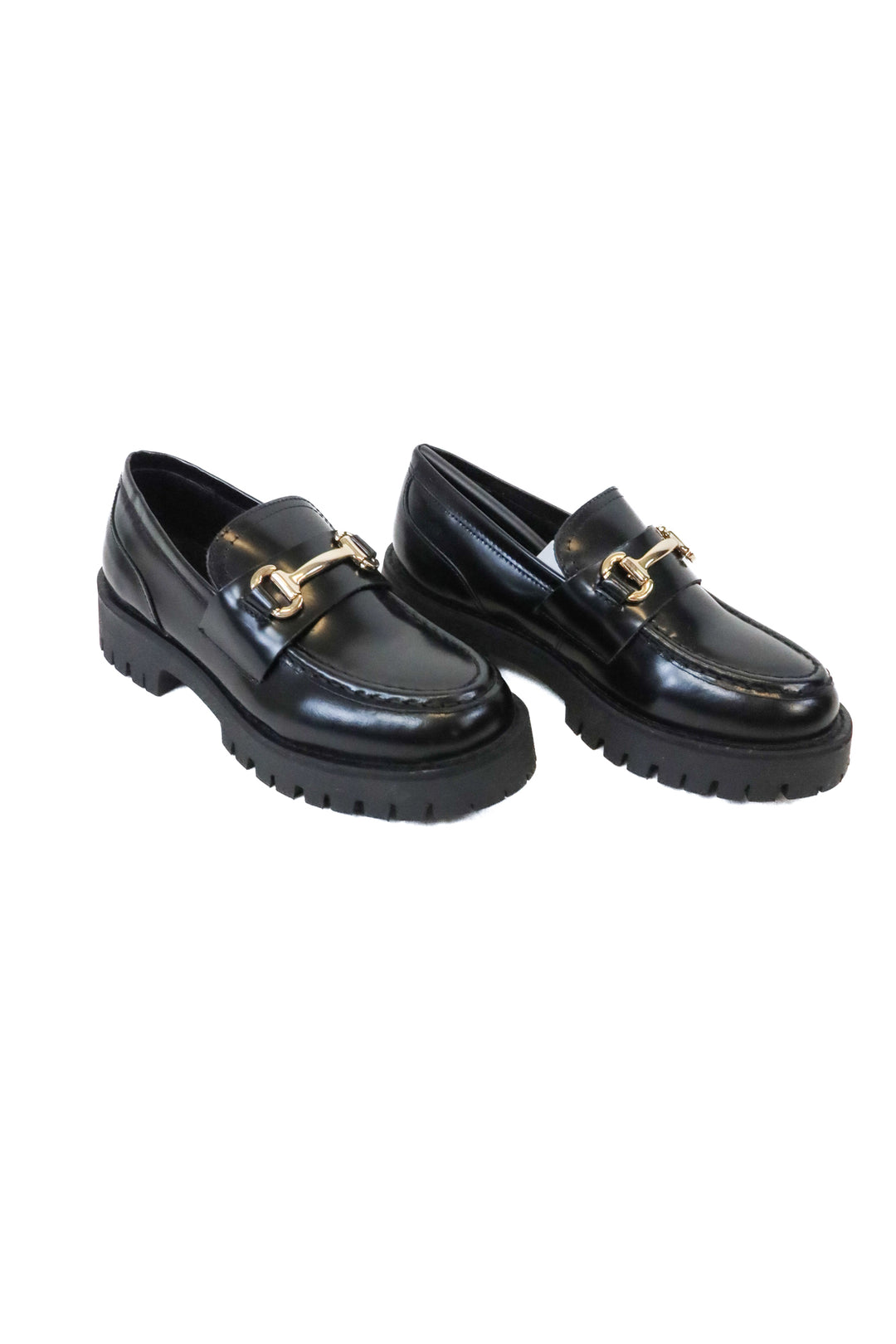Steve Madden Black Horse Bit Loafers NWOT (6.5)