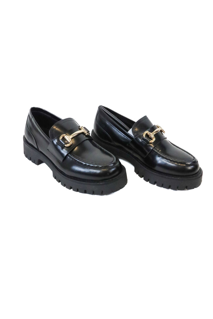 Steve Madden Black Horse Bit Loafers NWOT (6.5)