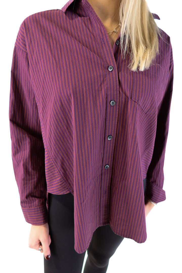 Madewell oversized striped button up (s; retails for $98)