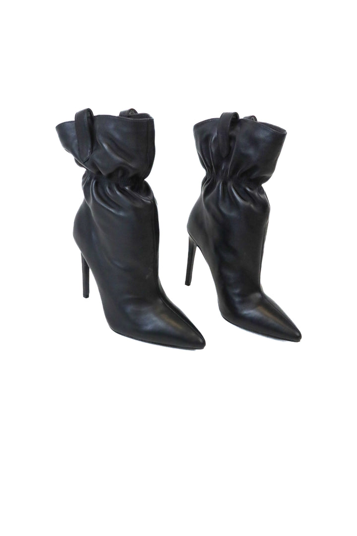 Raye Black Scrunch "Birch" Style Stiletto Boots NWOT (6.5)