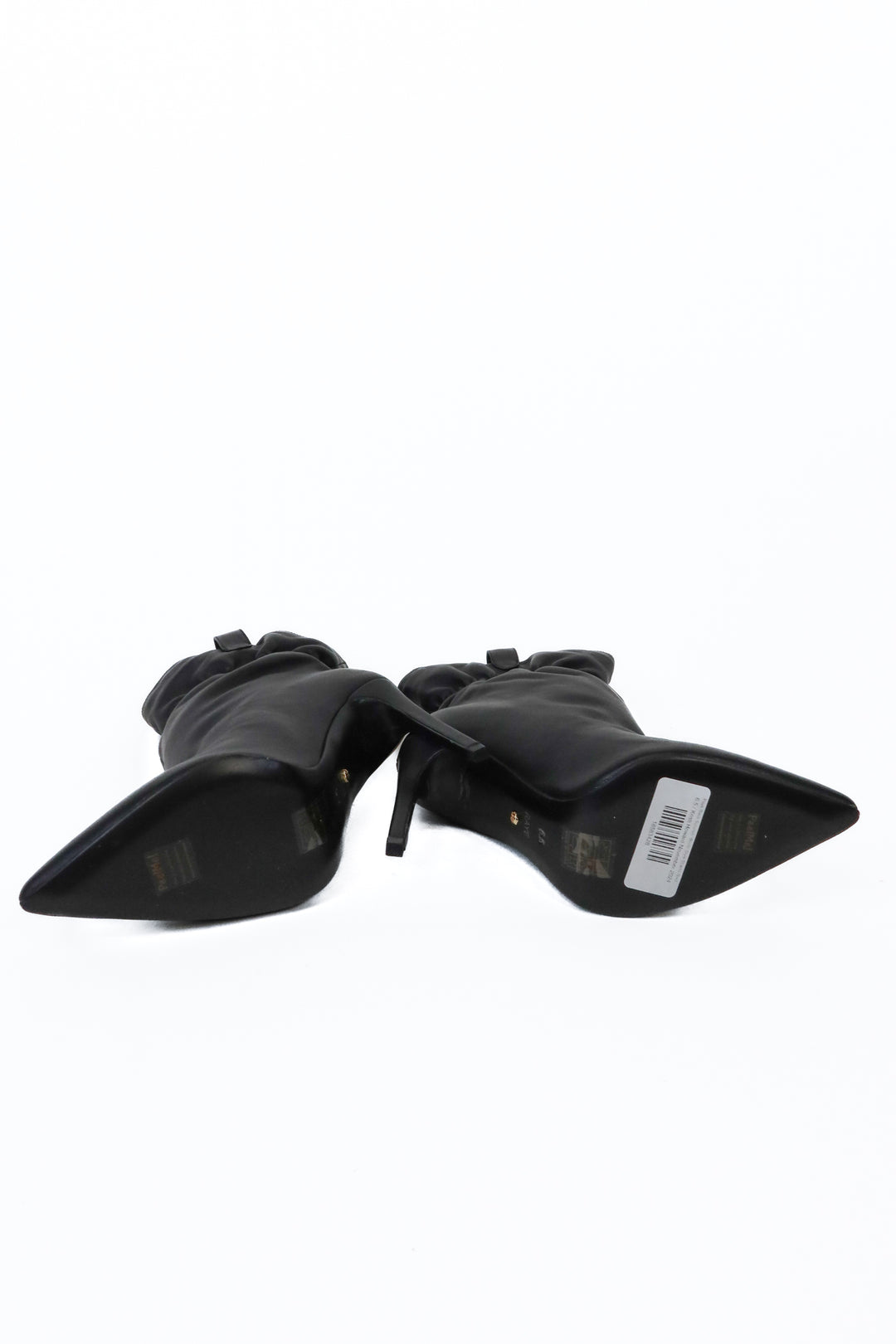 Raye Black Scrunch "Birch" Style Stiletto Boots NWOT (6.5)
