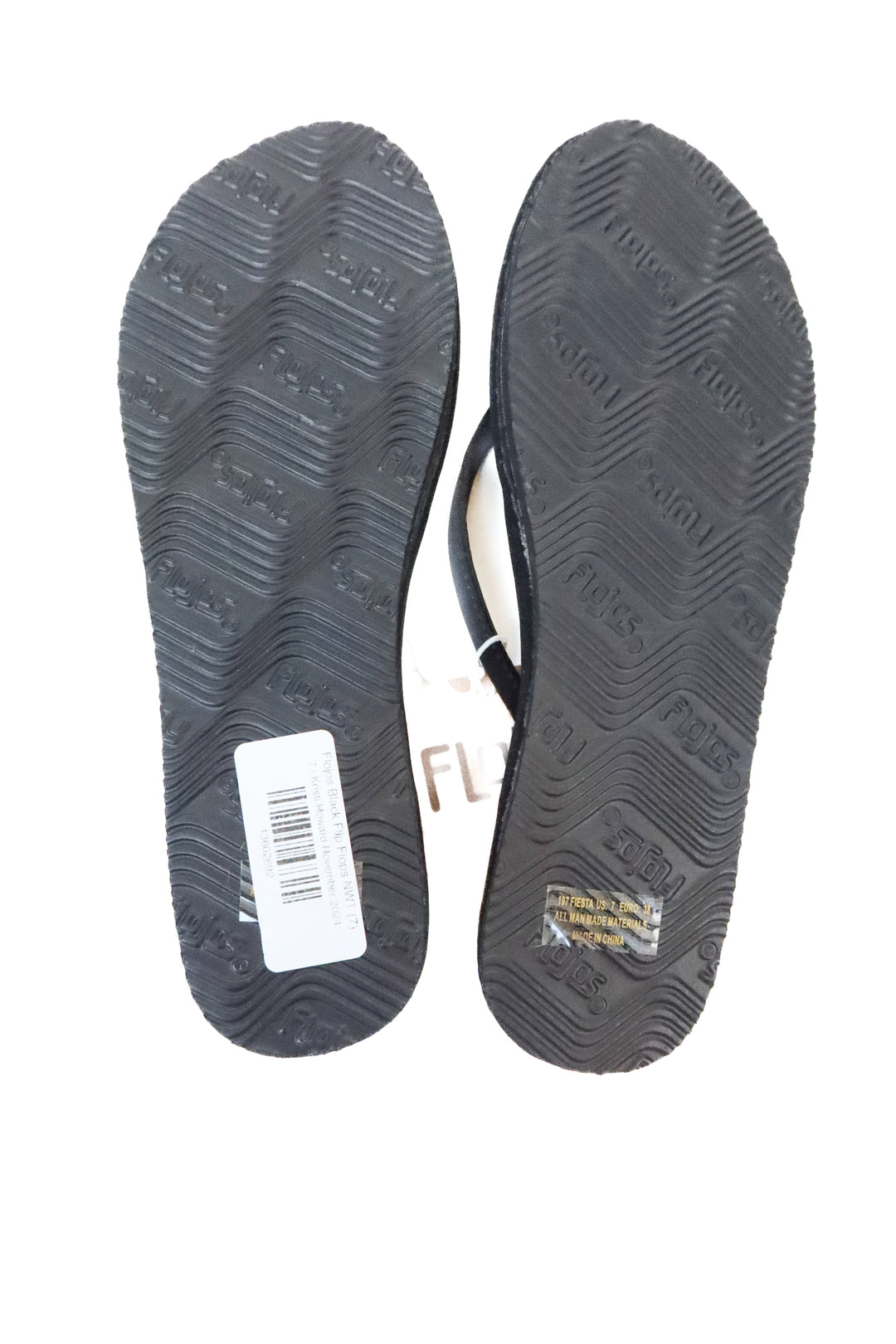 Flojos Black Flip Flops NWT (7)