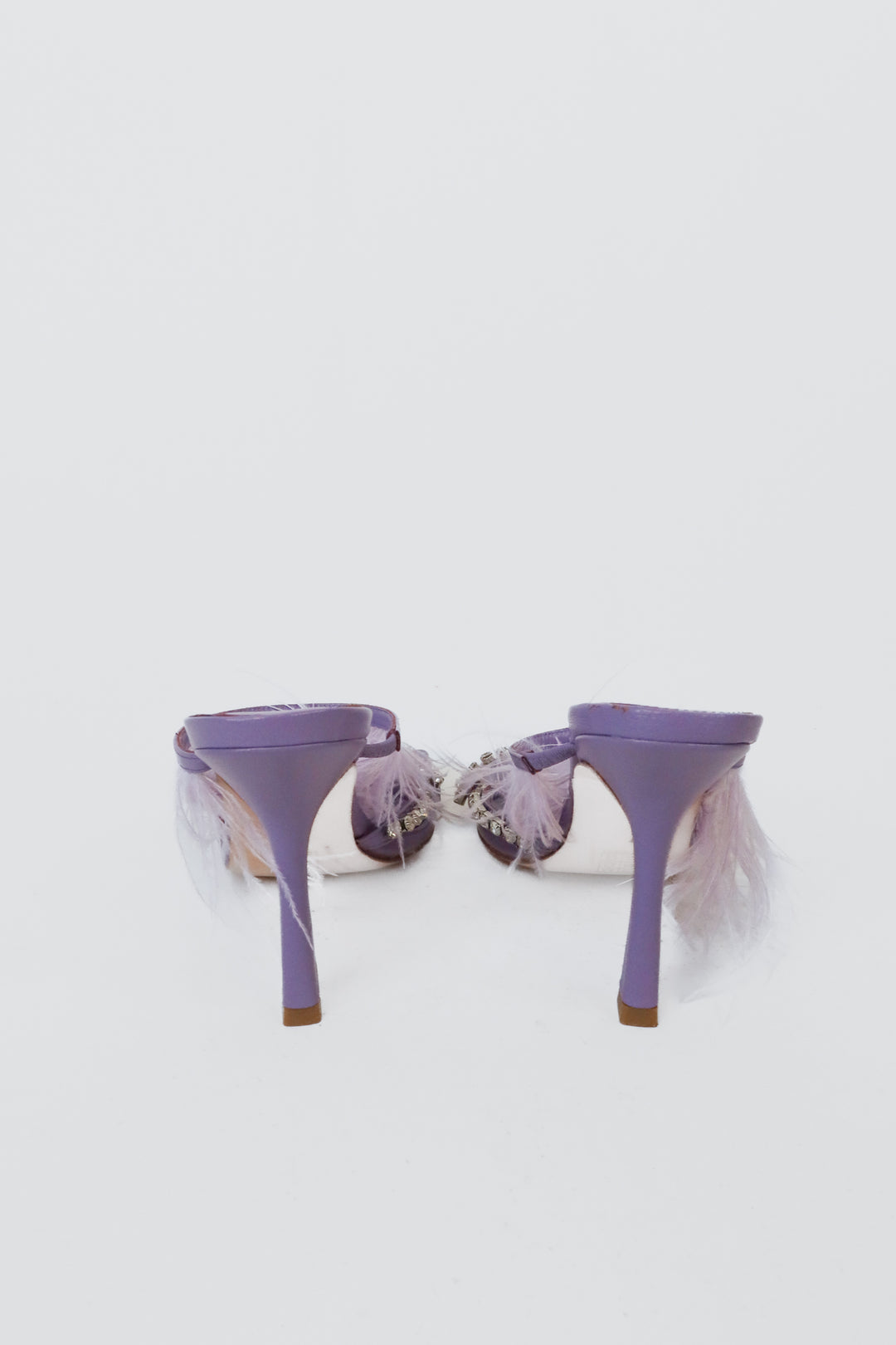 Song of Style Lilac Rhinestone and Feather Heels NWOT (7)