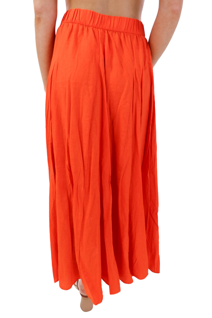 Universal Thread Orange Linen Skirt (S)