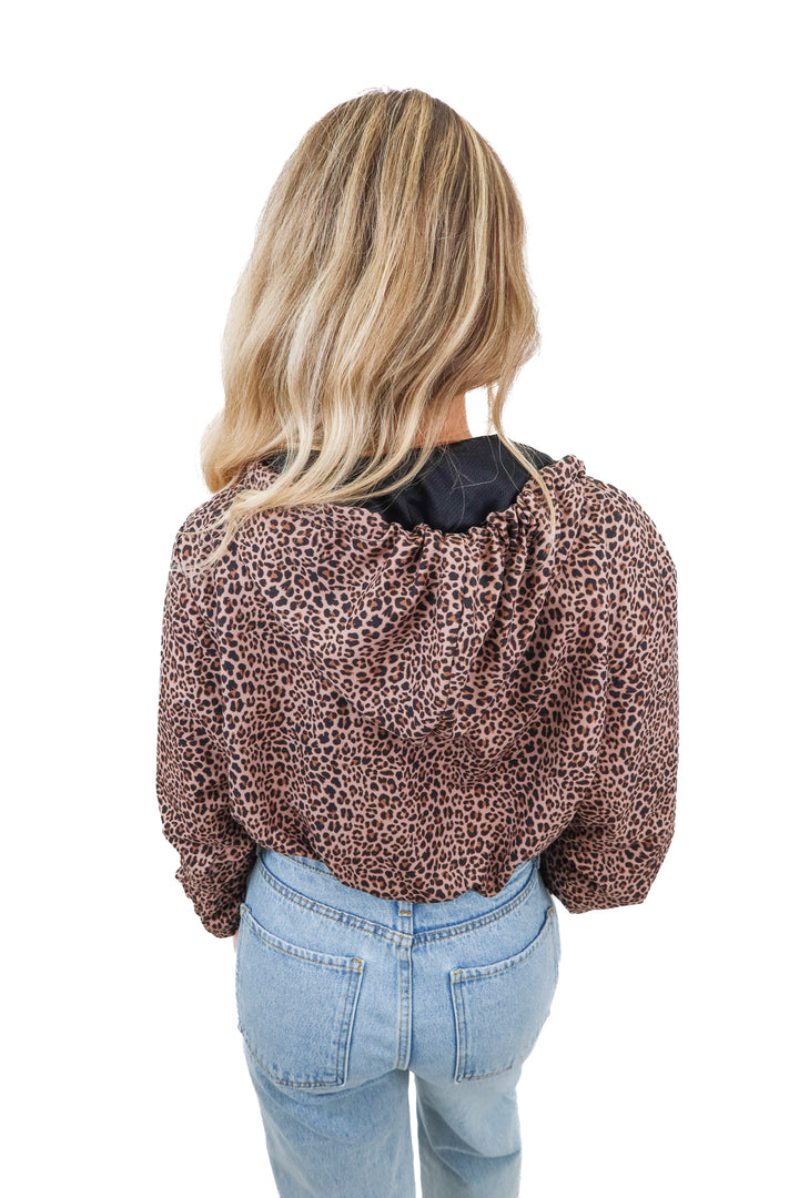 danielle guizio leopard quarter zip (xs; retail $158)