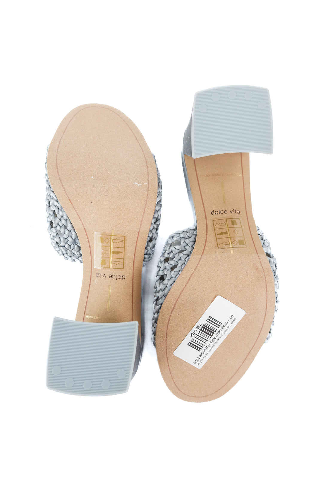 Dolce Vita satin powder blue woven sandals (6.5)