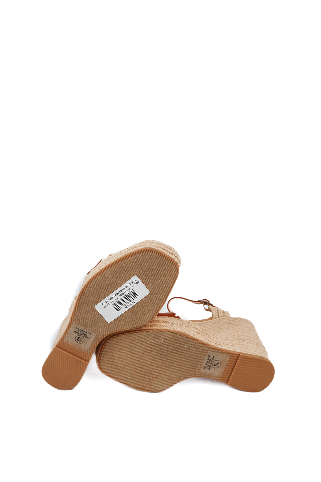 Soda rattan wedge sandals (6.5)