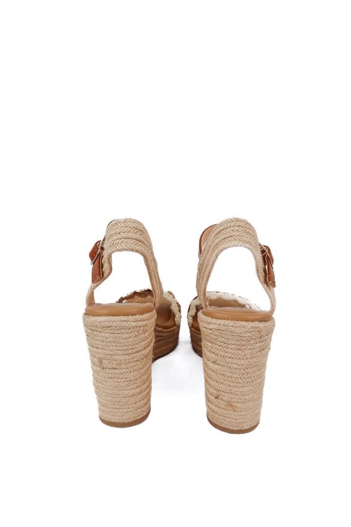 Soda rattan wedge sandals (6.5)